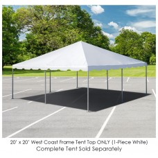 Party Tents Direct 20x20 Outdoor Wedding Canopy Event Tent Top ONLY, White 1-Piece   